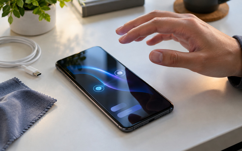Kendi kendine dokunma algılayan telefon ekranı