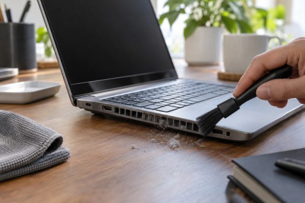 Sesli çalışan laptop fanının güvenli kontrolü