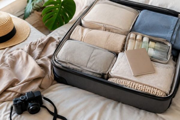 Düzenli hazırlanmış tatil valizi